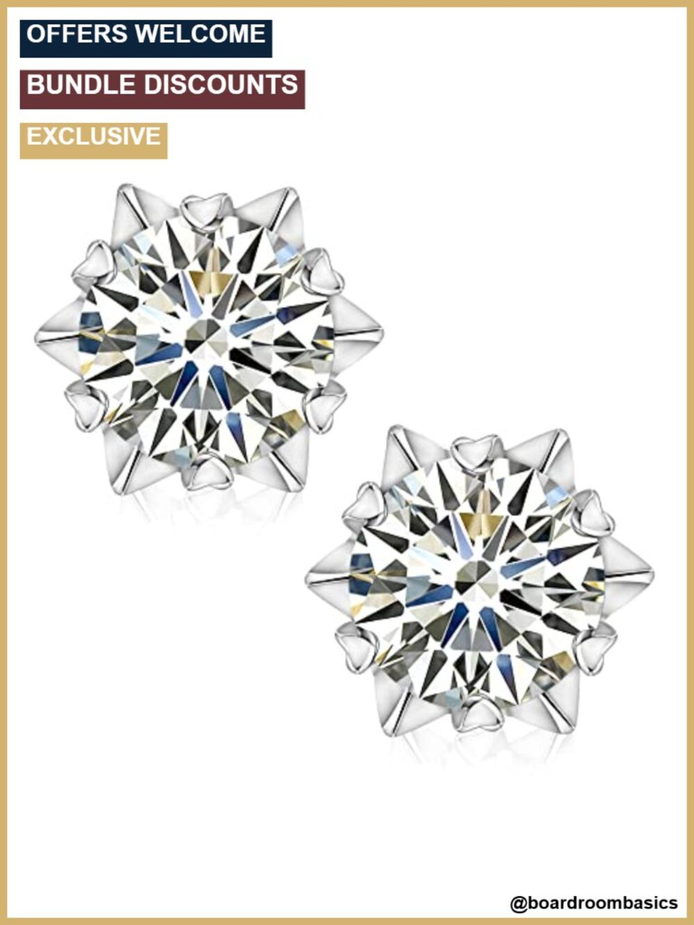 HELLOICE Moissanite Snowflake Heart Stud Earrings 925 Sterling Silver